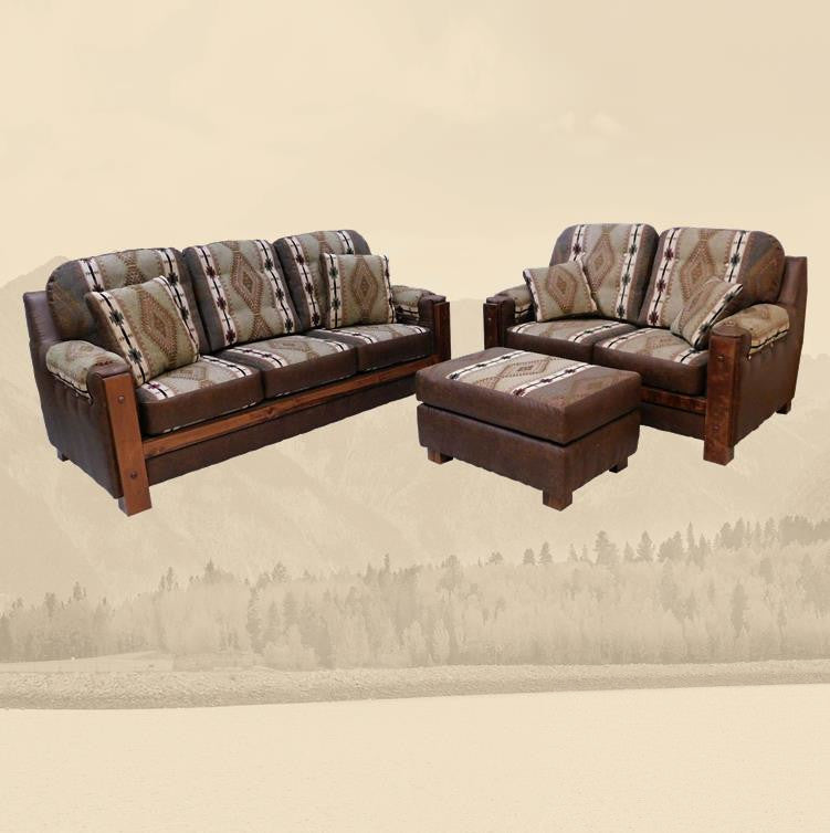 Rustic Farmhouse Sofas & Ottomans