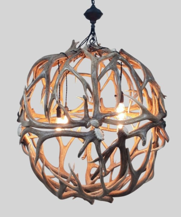 Elk Antler Globe Chandelier