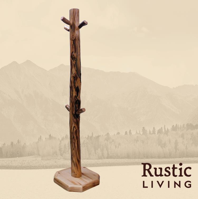 Log Coat Tree