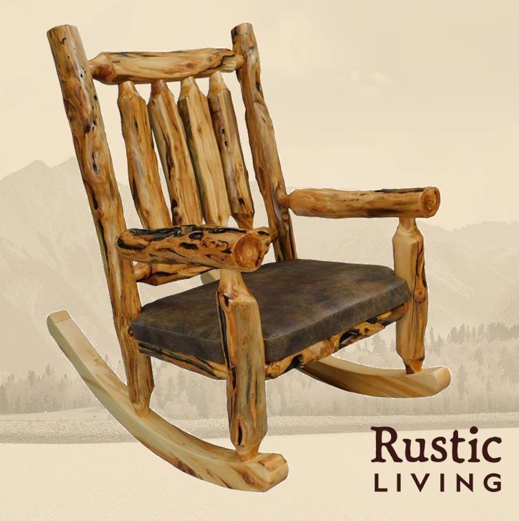 Aspen Rustic Log Timberland Rocker Chair