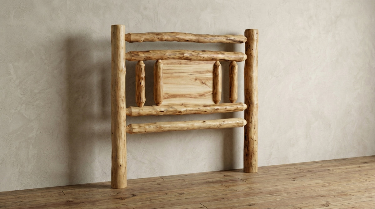 Aspen Rustic Log Lakeside Accent Headboard