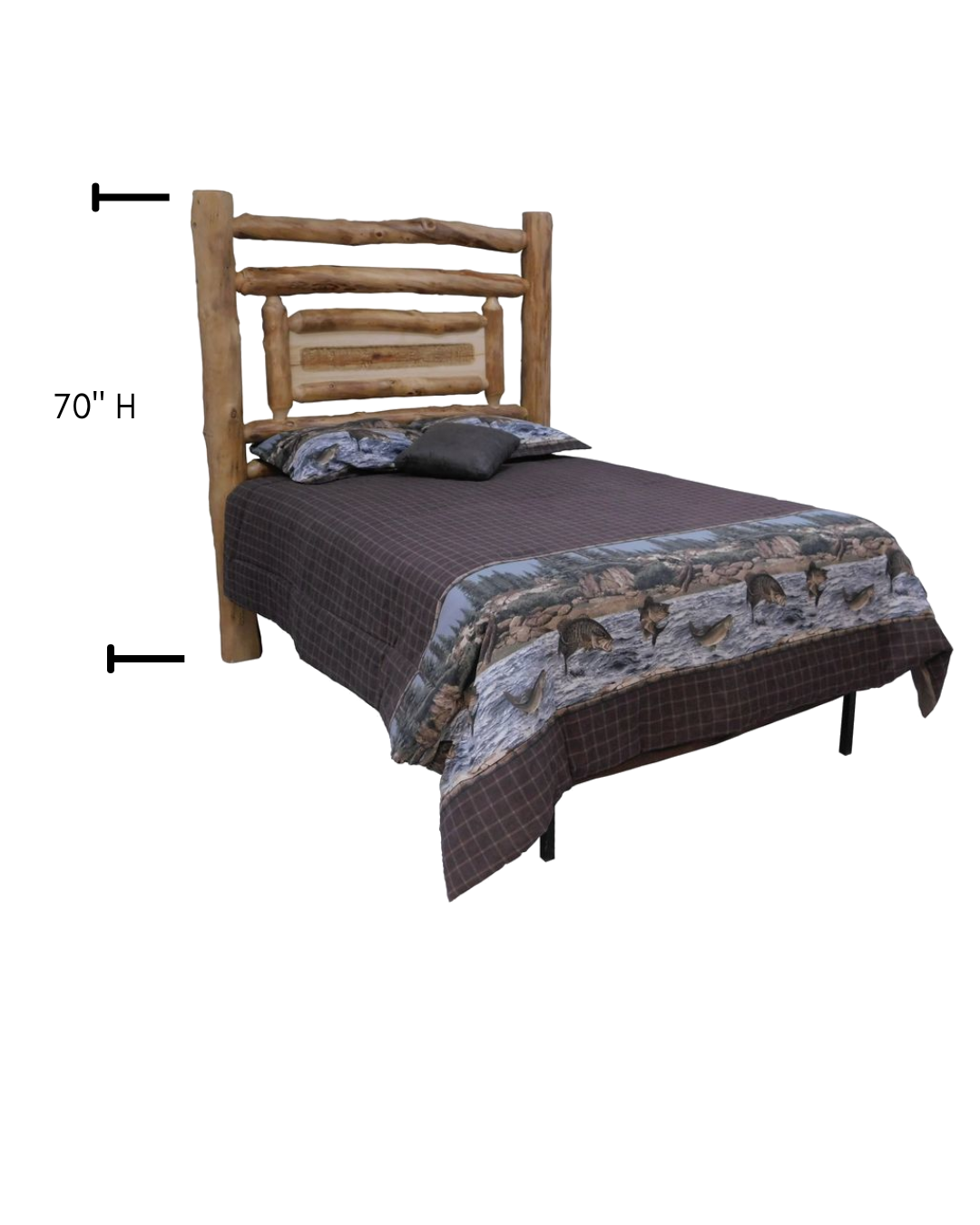 Aspen Rustic Log Riverside Accent Headboard