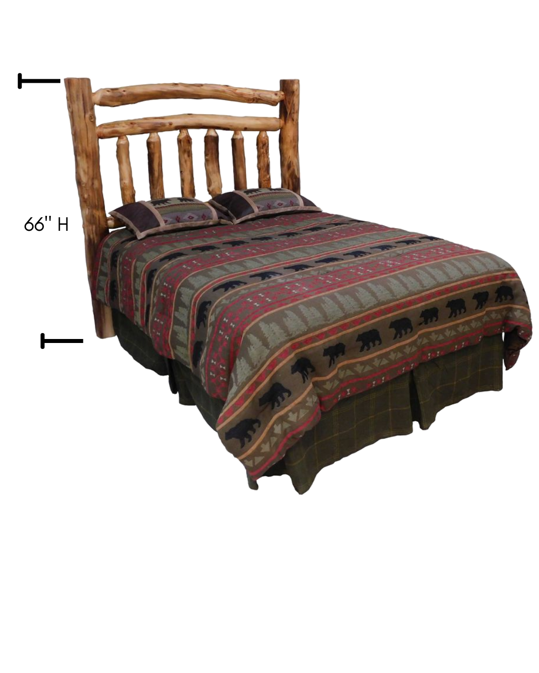 Aspen Rustic Log Timberland Accent Headboard