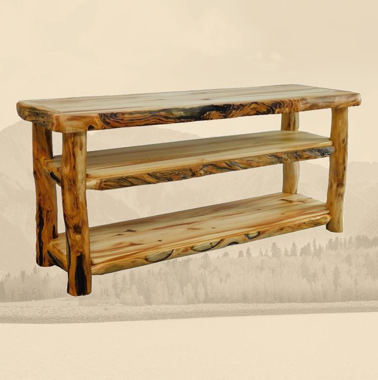 Log Open Television Stand