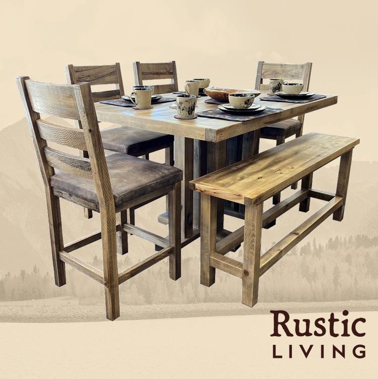 Rustic Farmhouse Counter Height Tables