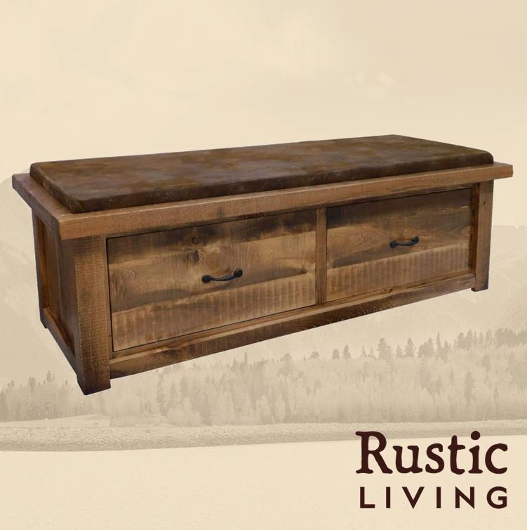 Rustic Farmhouse Storage Benches