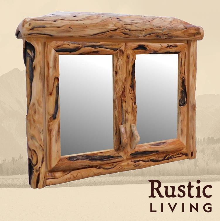 Rustic Log Medicine Cabinets