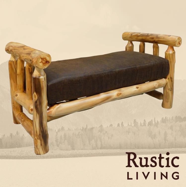 Rustic Log Accent Benches