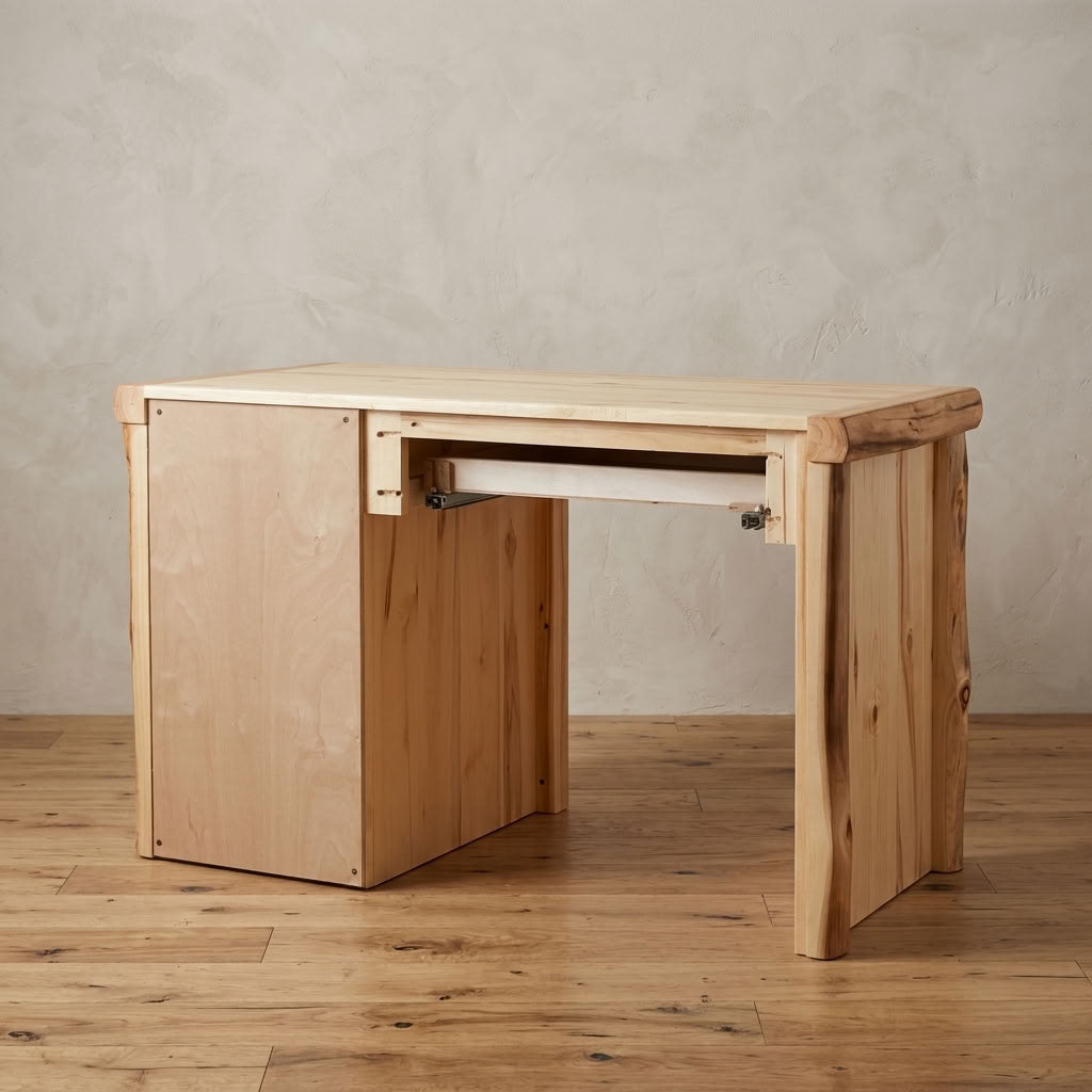Aspen Rustic Log Desk in Log Front
