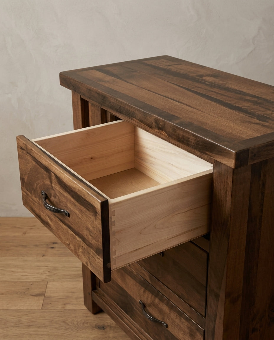 Rustic Farmhouse 3 Drawer Chest in Artisan