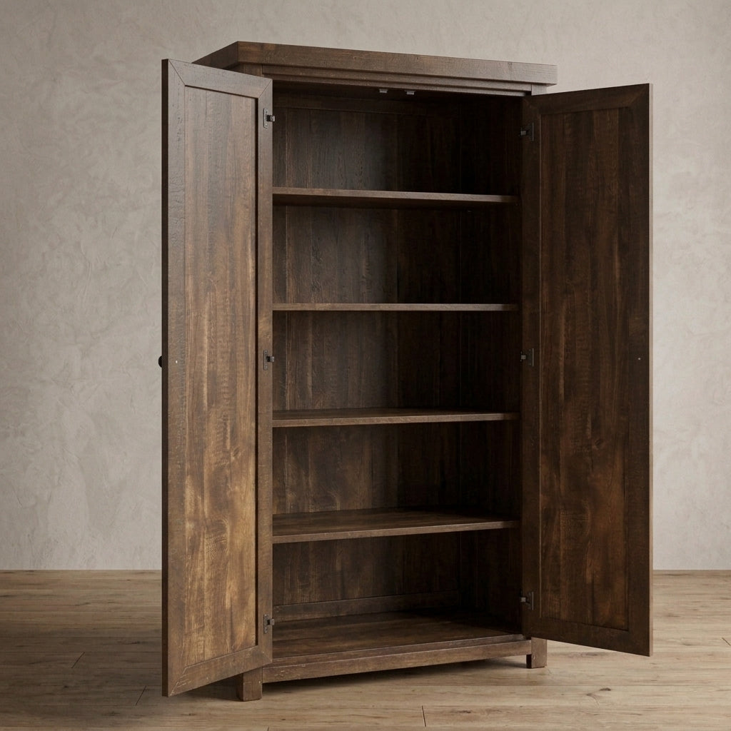 Aspen Rustic Farmhouse Storage Cabinet in Artisan