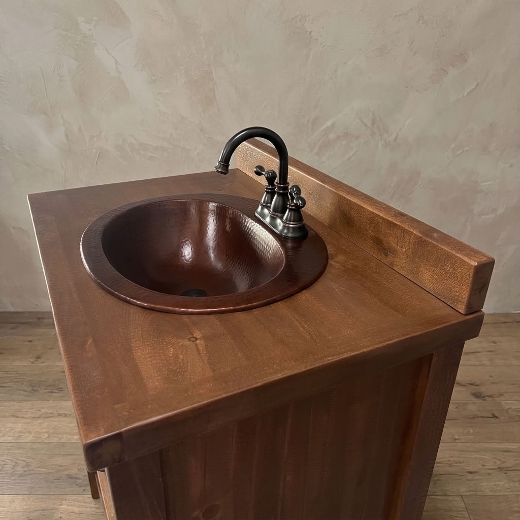 Aspen Farmhouse Rustic 1 Drawer Vanity in Artisan