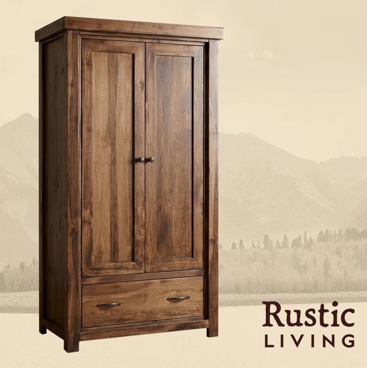 Farmhouse Rustic 1 Drawer Storage Cabinet in Artisan