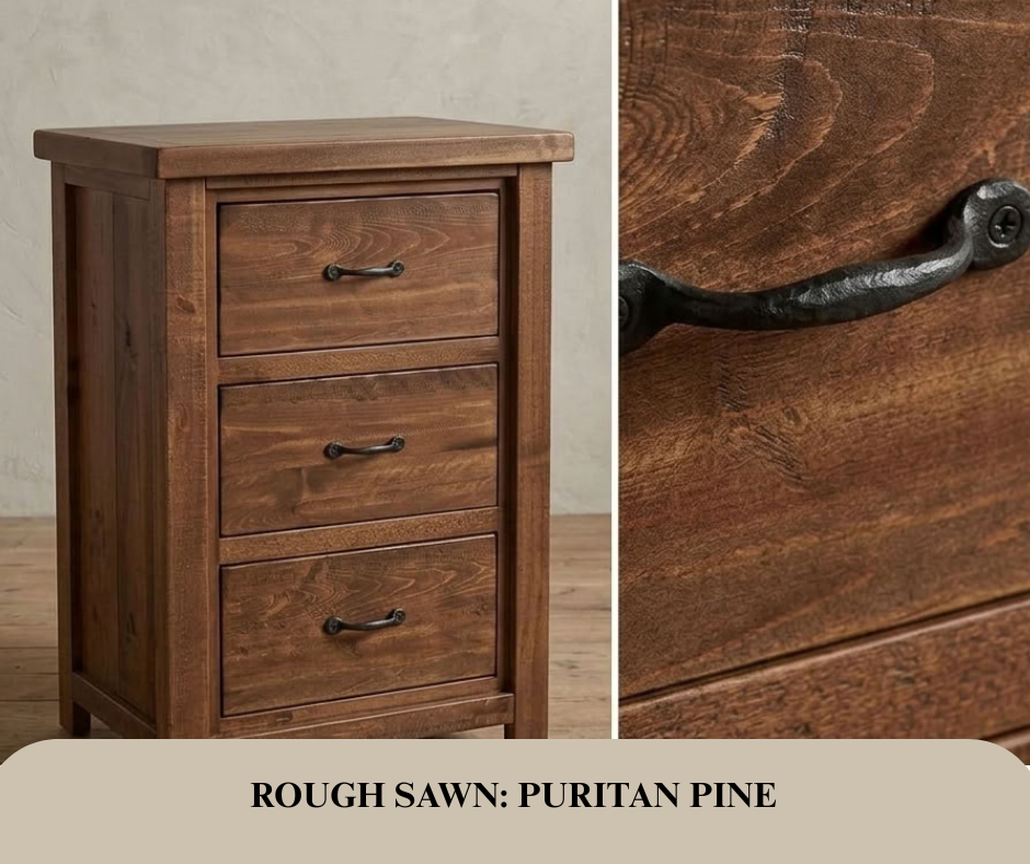 Rustic Farmhouse 3 Drawer Chest in Artisan