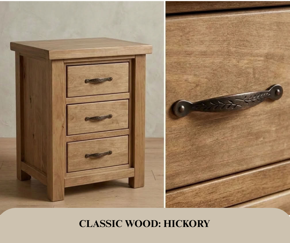 Rustic Farmhouse 3 Drawer Night Stand in Artisan