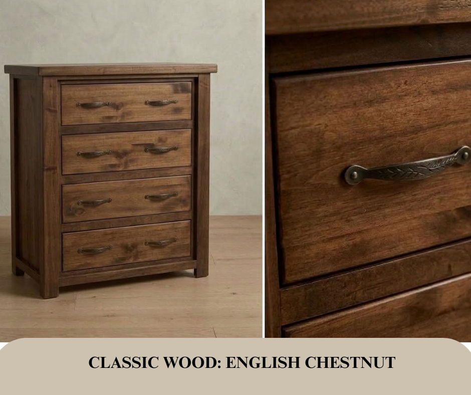 Rustic Farmhouse 4 Drawer Chest in Artisan
