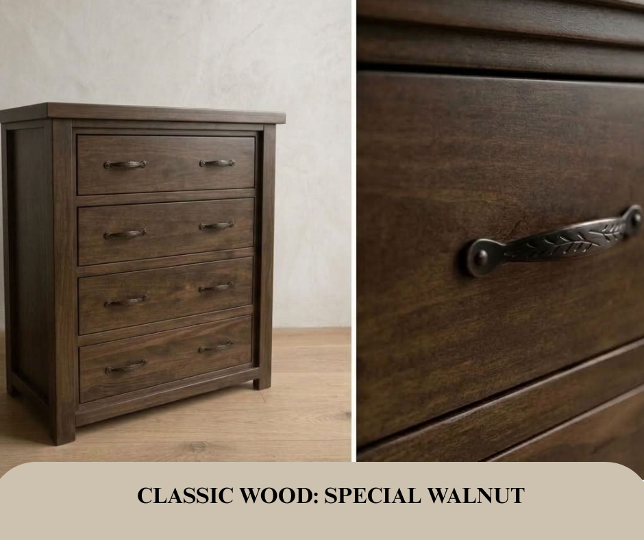 Rustic Farmhouse 4 Drawer Chest in Artisan