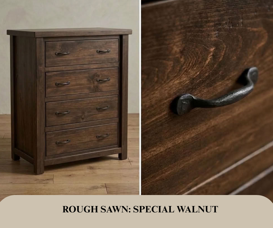 Rustic Farmhouse 4 Drawer Chest in Artisan