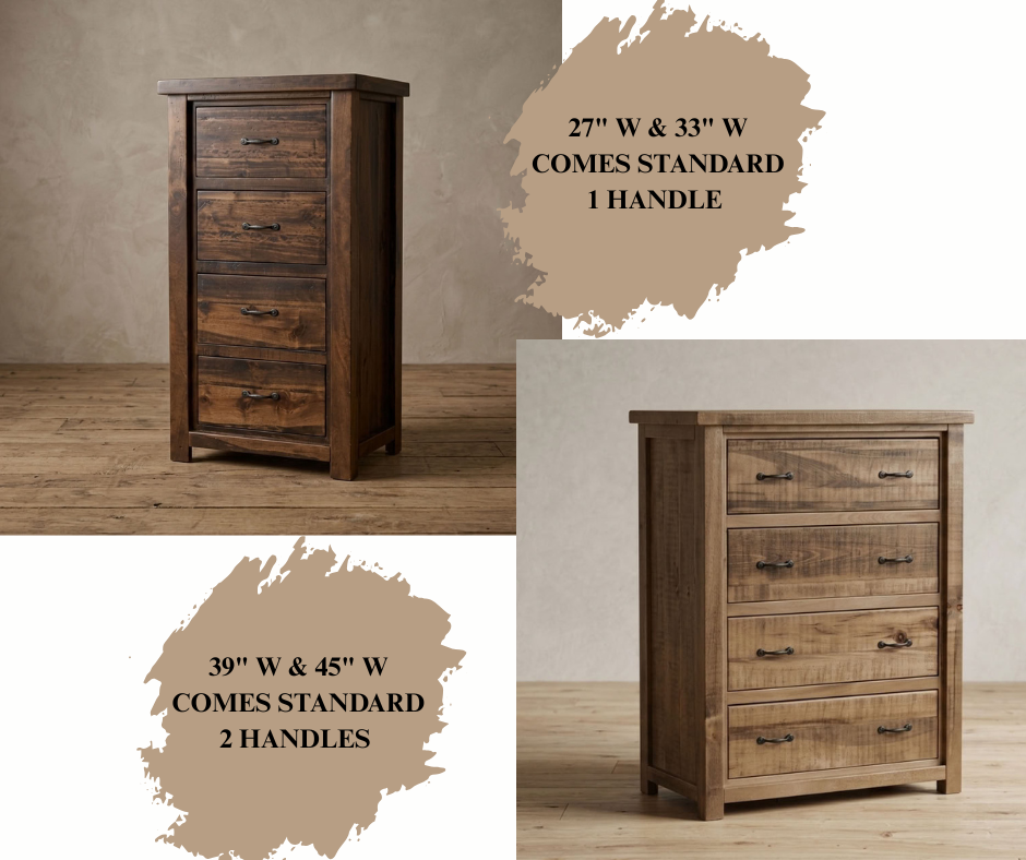 Rustic Farmhouse 4 Drawer Chest in Artisan