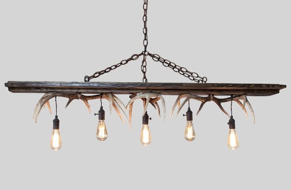 Slenderwood Modern Whitetail Deer Antler Chandelier