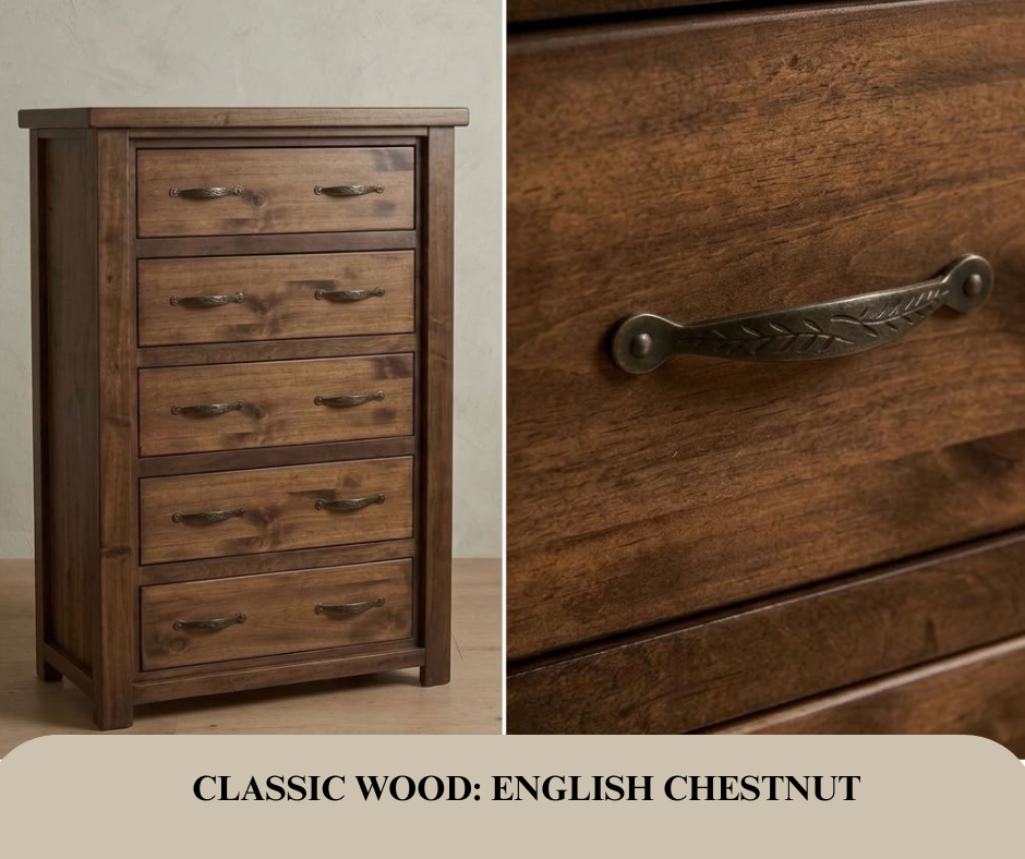 Rustic Farmhouse 5 Drawer Chest in Artisan