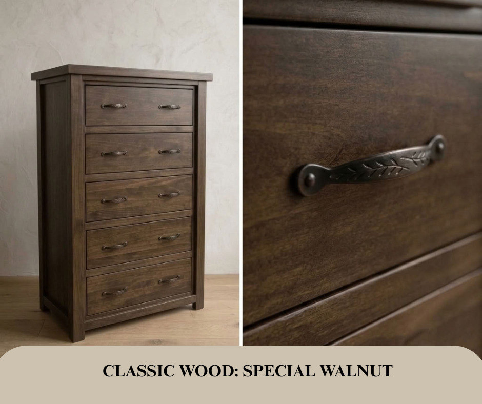 Rustic Farmhouse 5 Drawer Chest in Artisan