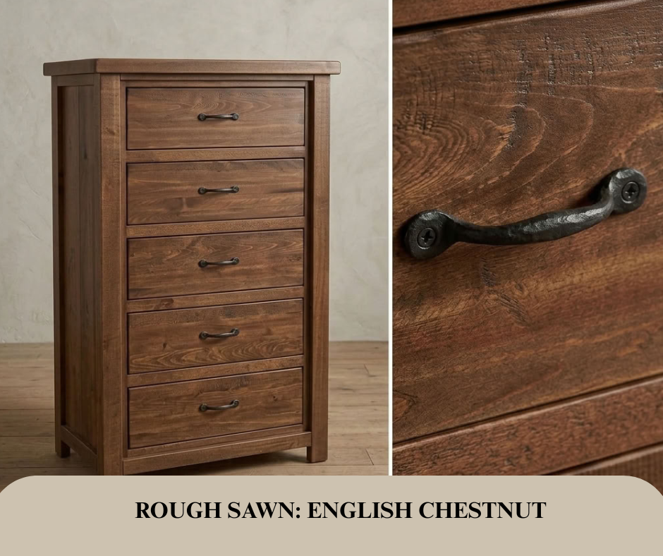 Rustic Farmhouse 5 Drawer Chest in Artisan