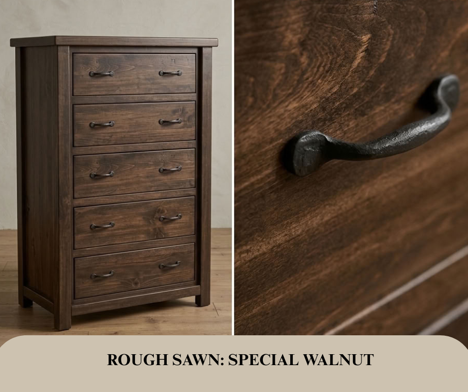 Rustic Farmhouse 5 Drawer Chest in Artisan
