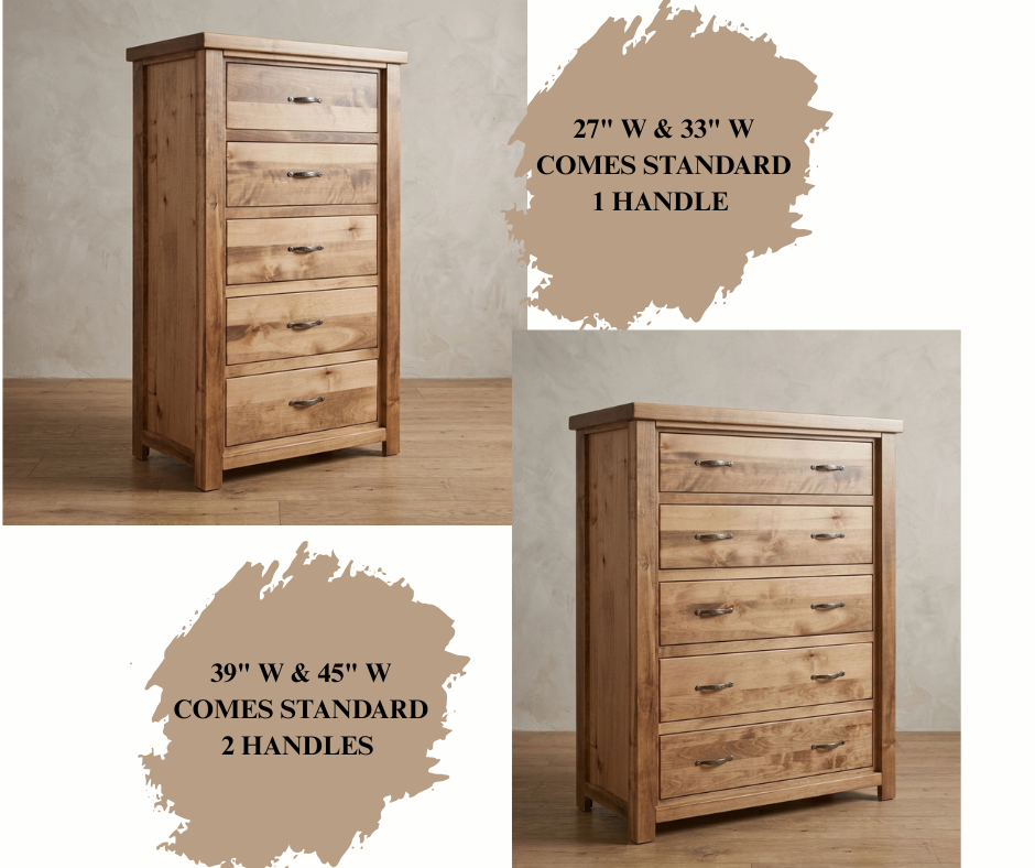 Rustic Farmhouse 5 Drawer Chest in Artisan