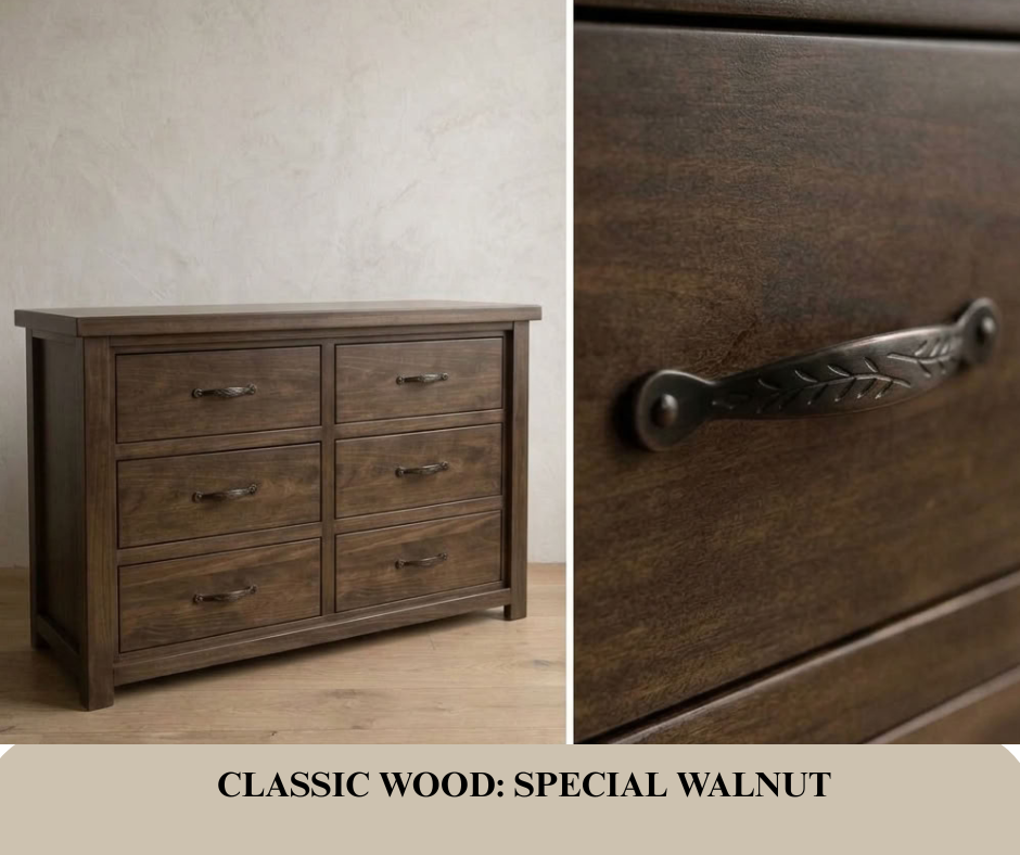 Rustic Farmhouse 6 Drawer Dresser in Artisan