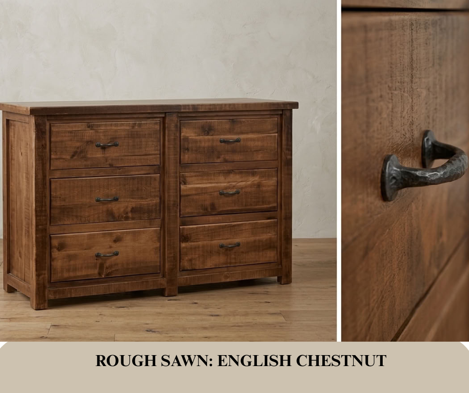 Rustic Farmhouse 6 Drawer Dresser in Artisan