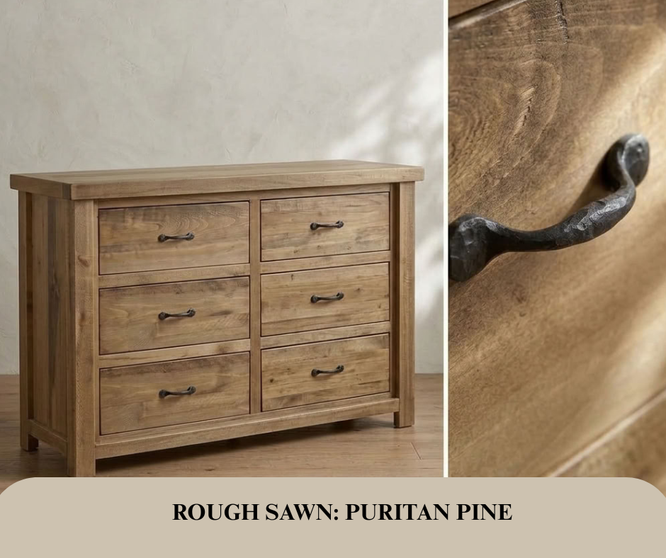 Rustic Farmhouse 6 Drawer Dresser in Artisan