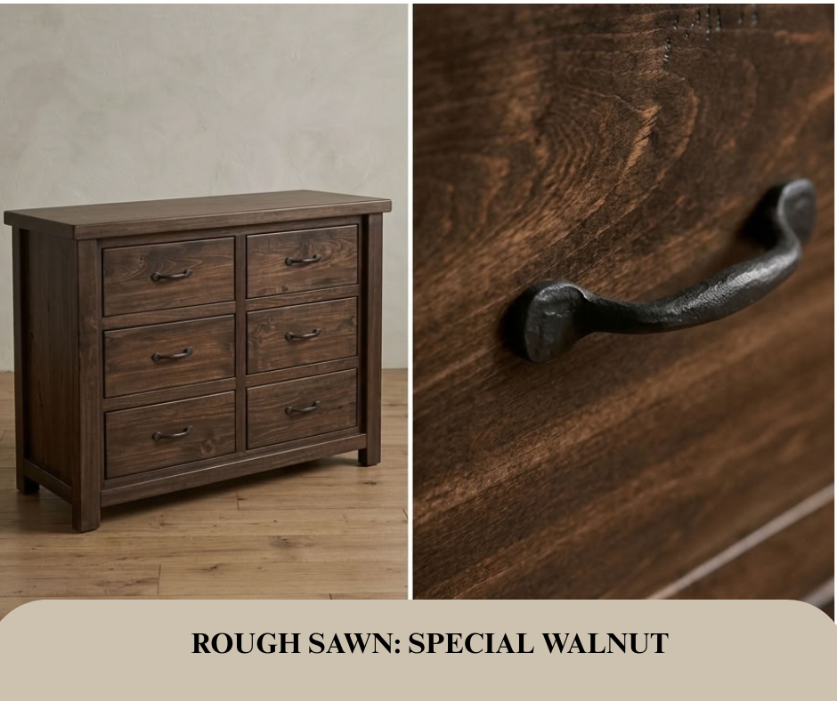 Rustic Farmhouse 6 Drawer Dresser in Artisan