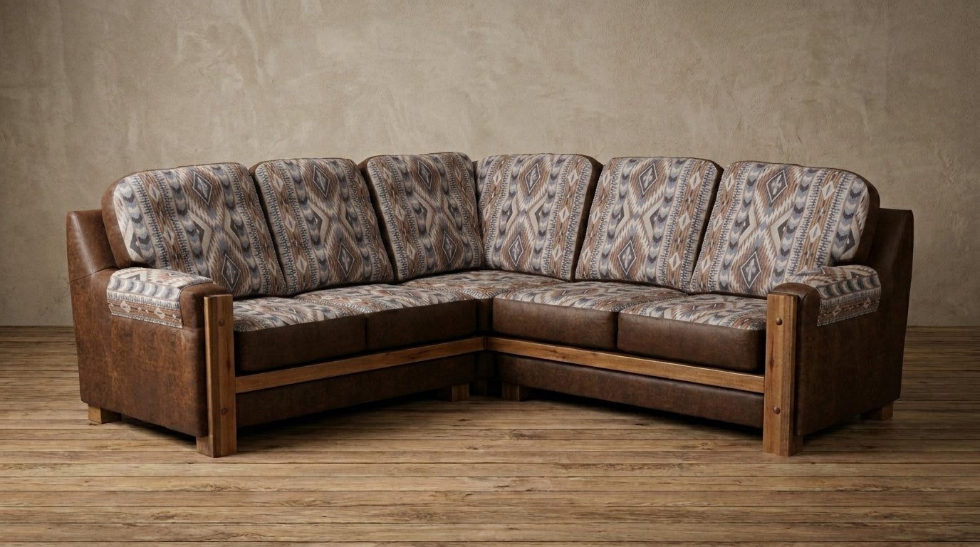 Rustic Farmhouse Loveseat x Loveseat Mountain Comfort Sectional