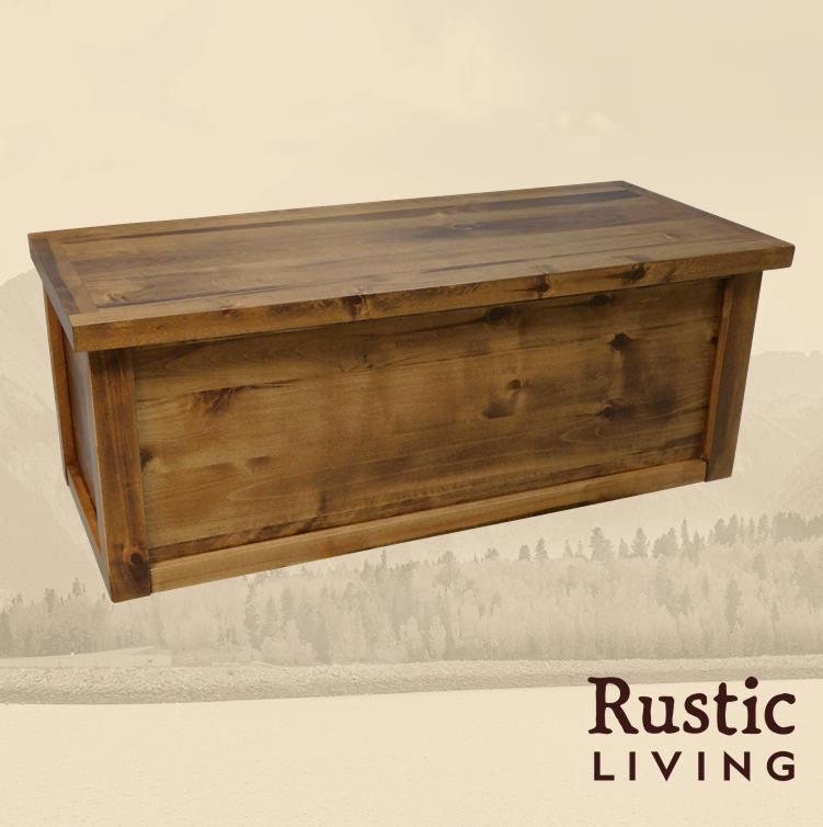 Rustic Farmhouse Hope Chest handmade in America using solid wood custom made for your mountain cabin, lodge, farmhouse, ranch and western lifestyle.