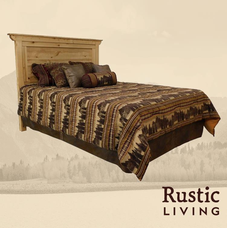 Rustic Farmhouse telluride headboard handmade in America using solid wood custom made for your mountain cabin, lodge, farmhouse, ranch and western lifestyle.