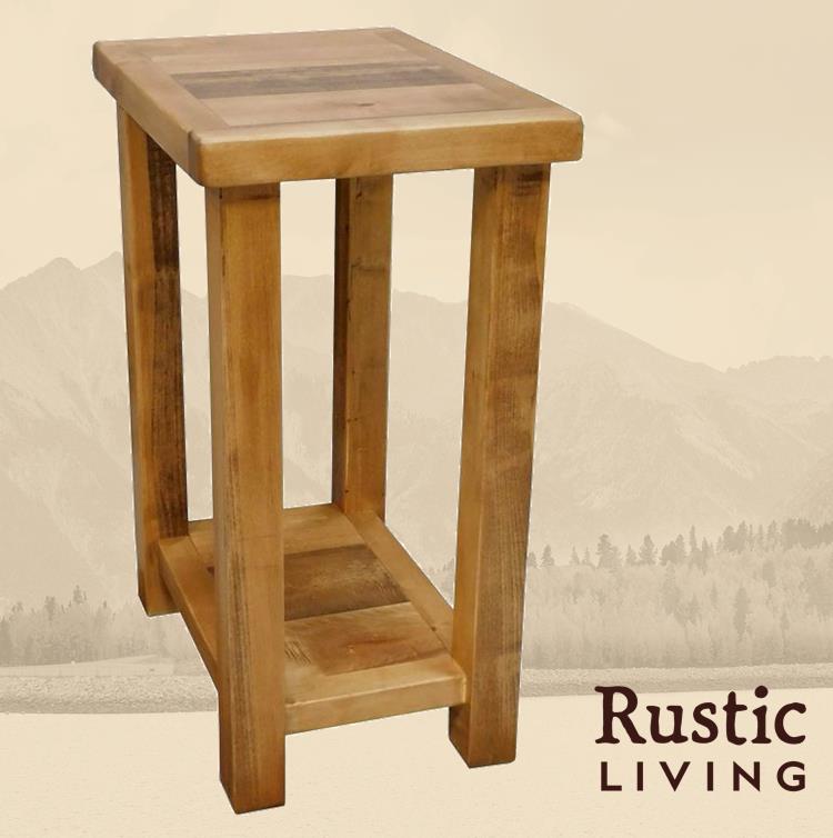 Rustic Farmhouse open night stand  handmade in America using solid wood custom made for your mountain cabin, lodge, farmhouse, ranch and western lifestyle.