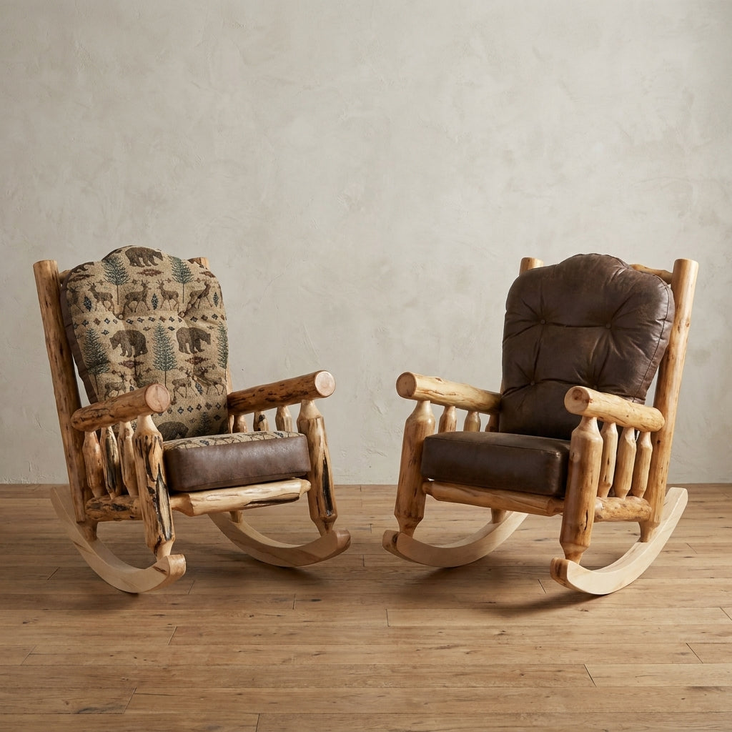 Aspen Rustic Log Comfort Rocker Chair
