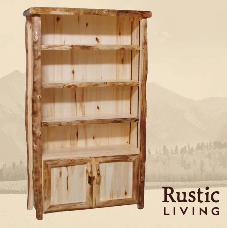 Log 75"h Legacy Bookcase in Log Front