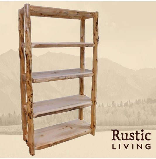 Log 75"h Open Bookcase