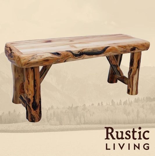 Log Dining Bench