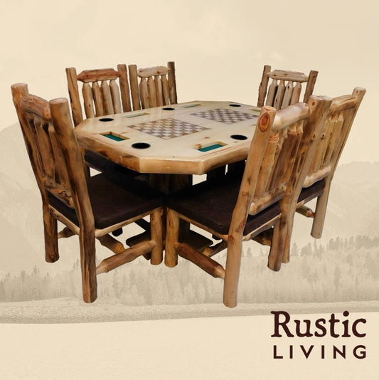 Log Rectangular Game Table