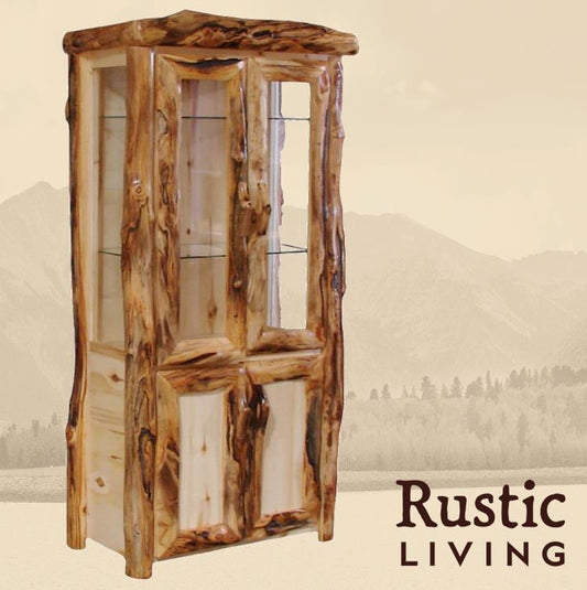 Log Legacy Display Cabinet in Log Front