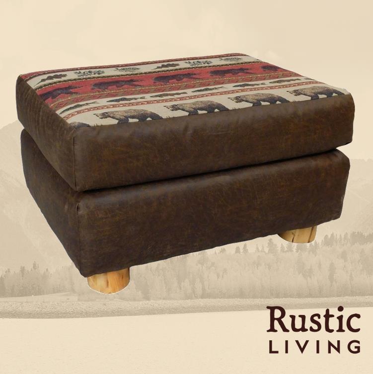 Log Mountain Comfort Ottoman Cocktail