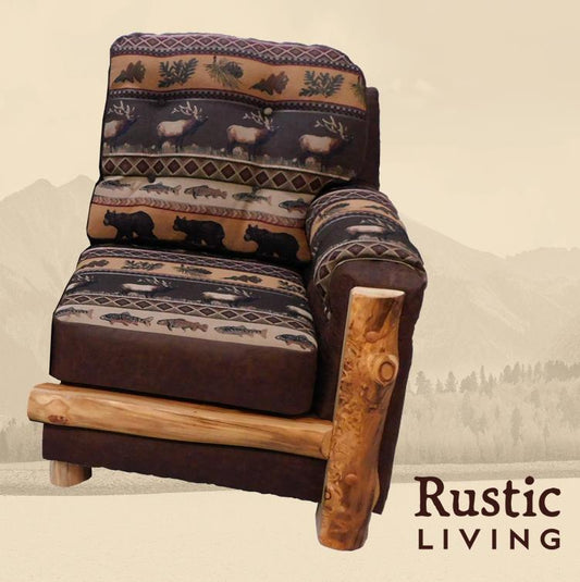 Log RH Mountain Comfort Section Chair