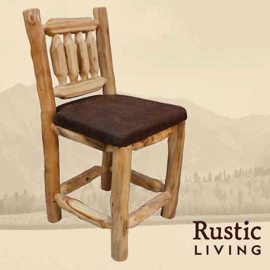 Log Timberland Counter Chair