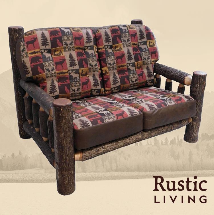 Log Timber Comfort Love Seat