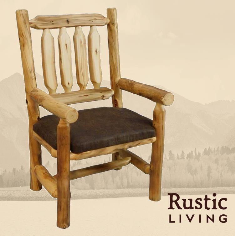 Log Timberland Dining Chair w/ Arms