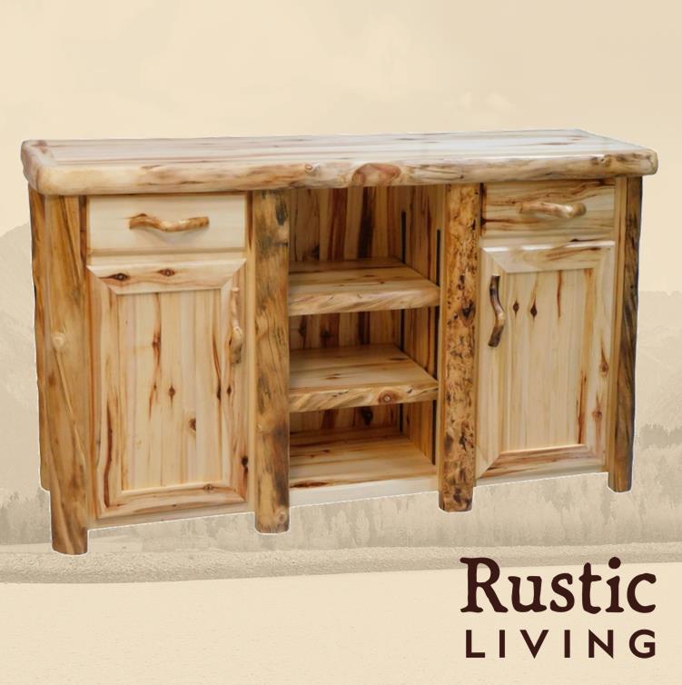 Log Vintage Buffet in Flat Front