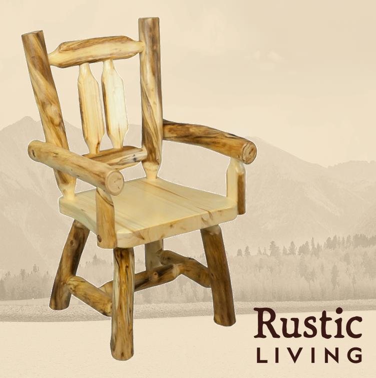 Log Woodland  Dining Chair w/ Arms